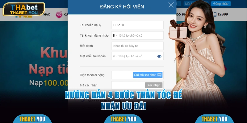 Hướng dẫn 4 bước thần tốc để nhận ưu đãi